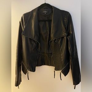 New Black Faux Leather Jacket